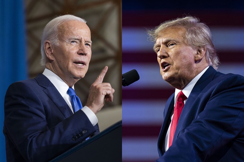 Nhiều cử tri Mỹ không hài lòng với ông Biden và ông Trump. Ảnh: Bloomberg