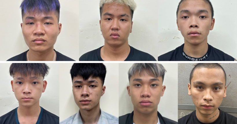 Một số đối tượng cầm đầu nhóm “Trẻ Giải phóng” bị bắt giữ. (Ảnh: Công an TP.Hà Nội)