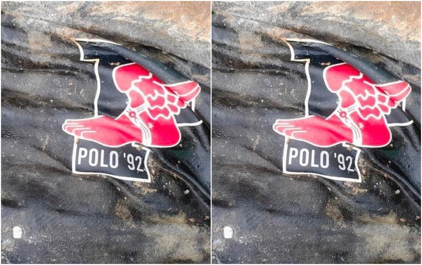 Đặc điểm nhận dạng thi thể nạn nhân trên ngực áo bên trái có chữ "POLO '92". (Ảnh: Báo Hải Dương)