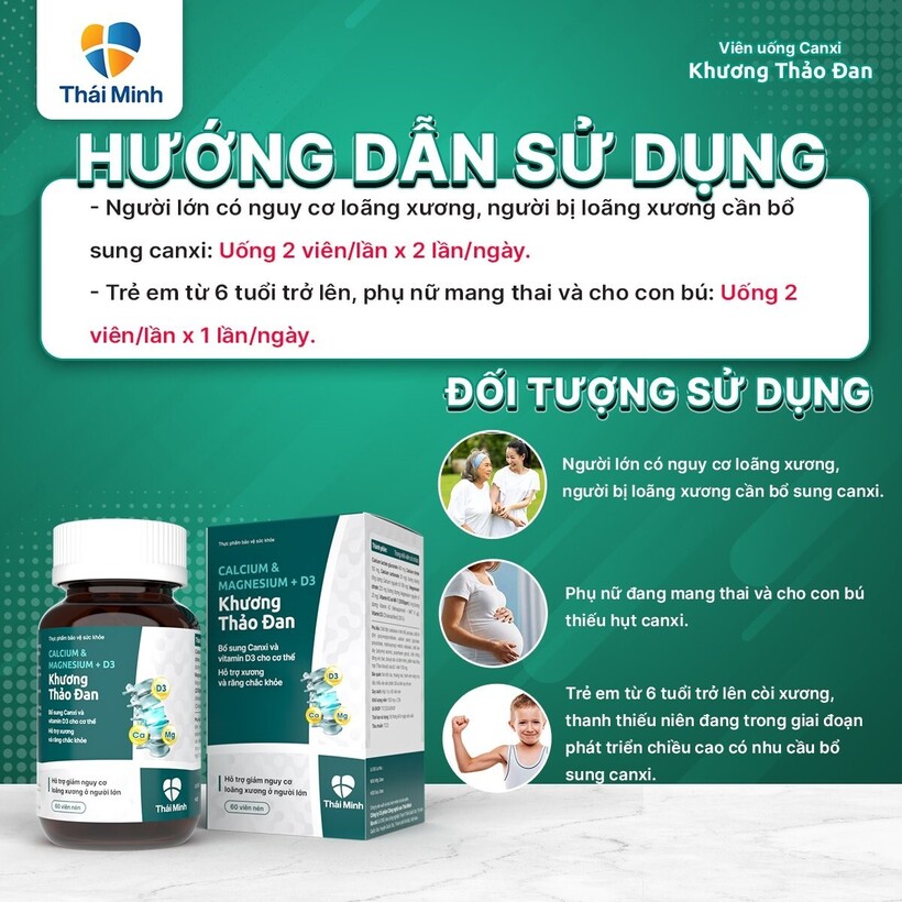 Canxi & Magie + D3 Khương Thảo Đan - Giải pháp chuyên biệt bổ sung canxi cho xương, răng chắc khỏe - 3