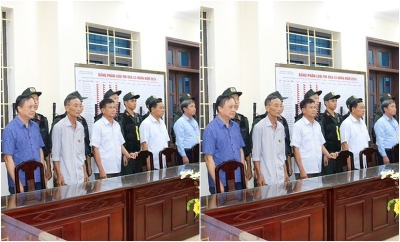 5 "quan xã" là cán bộ, cựu cán bộ xã Nghĩa Hải, huyện Nghĩa Hưng bị khởi tố. (Ảnh: Công an Nam Định)