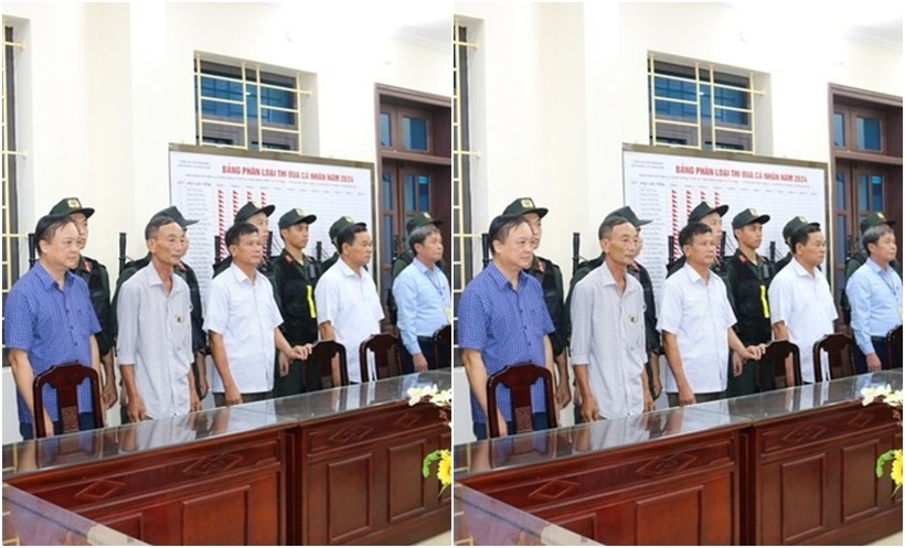 5 "quan xã" là cán bộ, cựu cán bộ xã Nghĩa Hải, huyện Nghĩa Hưng bị khởi tố. (Ảnh: Công an Nam Định)