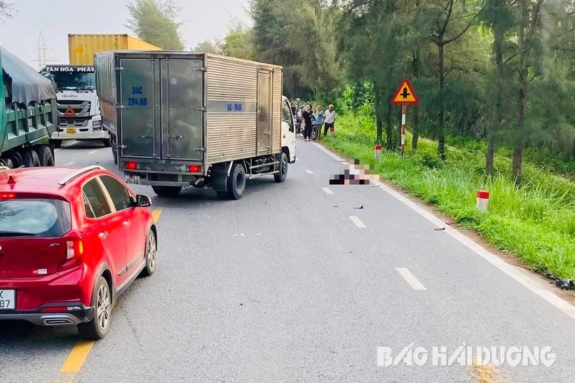 Hiện trường xảy ra vụ tai nạn. Ảnh: Báo Hải Dương.