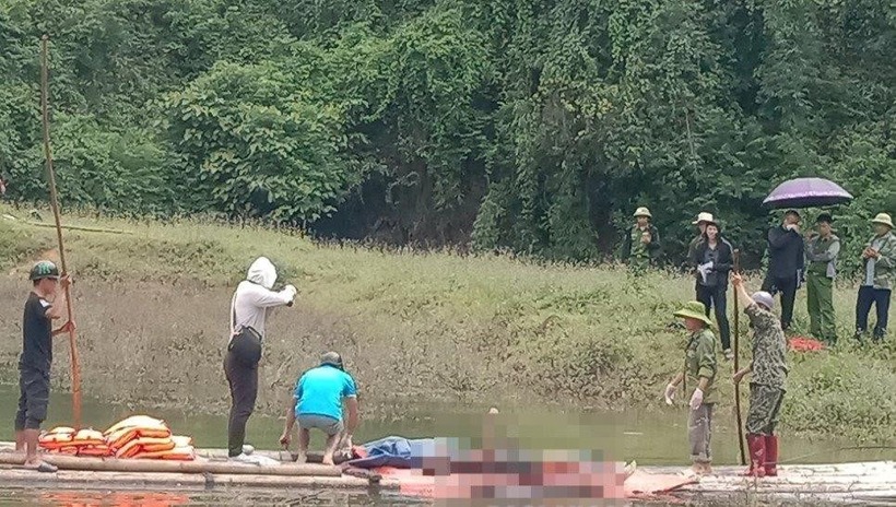 Thi thể anh V.V.T được tìm thấy tại khu vực đập Vài Cà, xã Gia Lộc, huyện Chi Lăng, tỉnh Lạng Sơn. Ảnh: Công lý
