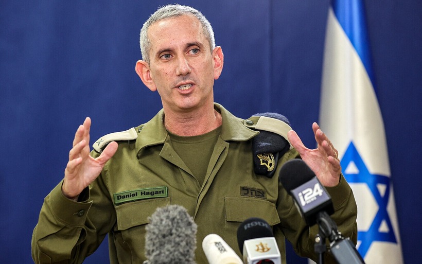 Phát ngôn viên Lực lượng Phòng vệ Israel (IDF) Daniel Hagari. Ảnh: Times of Israel