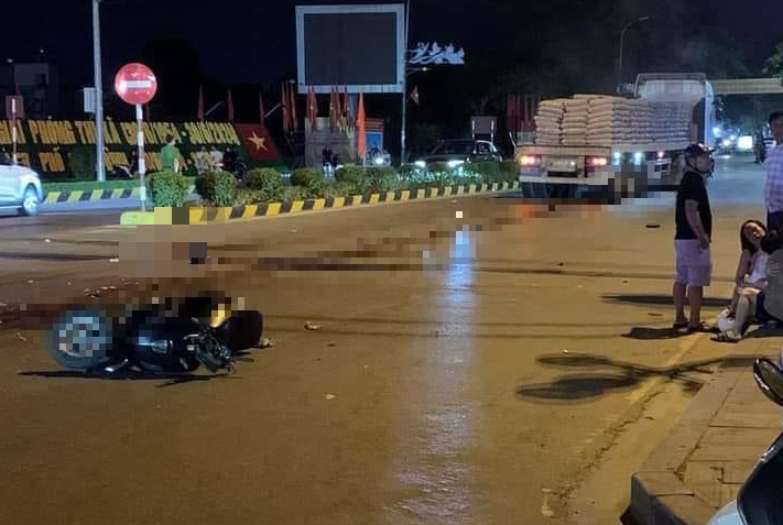 Hiện trường xảy ra vụ tai nạn. Ảnh: Vietnamnet.
