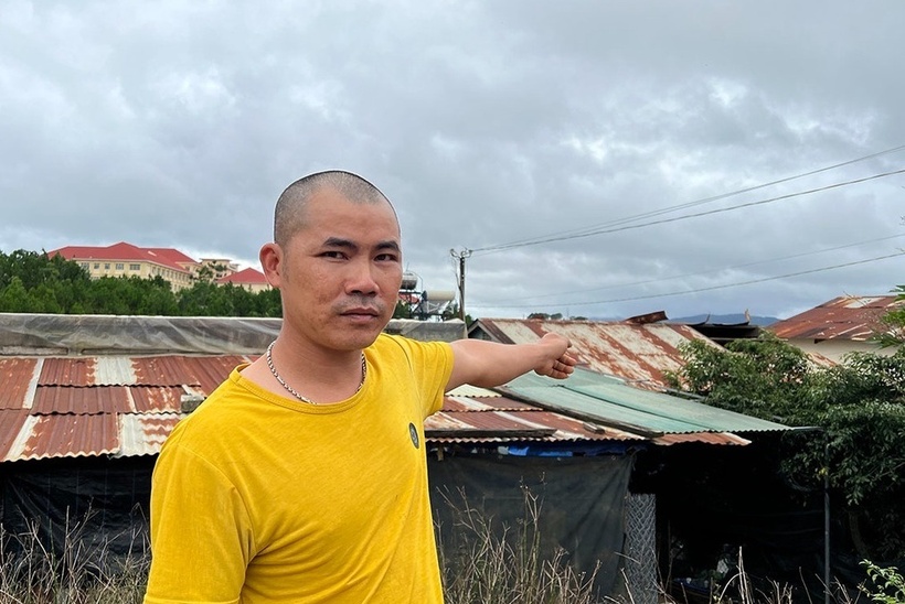 Anh Nguyễn Văn Ái, một trong những người tiếp cận hiện trường đám cháy. (Ảnh: Dân trí)