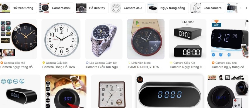 Trên thị trường có nhiều loại camera giấu kín đồng hồ.