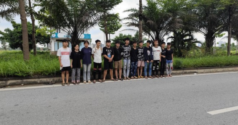 Các đối tượng trong vụ việc. (Ảnh: Công an quận Hà Đông)