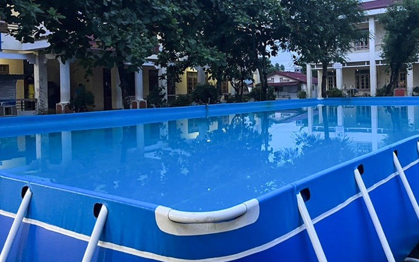 Bể bơi nơi xảy ra sự việc. Ảnh: Vietnamnet