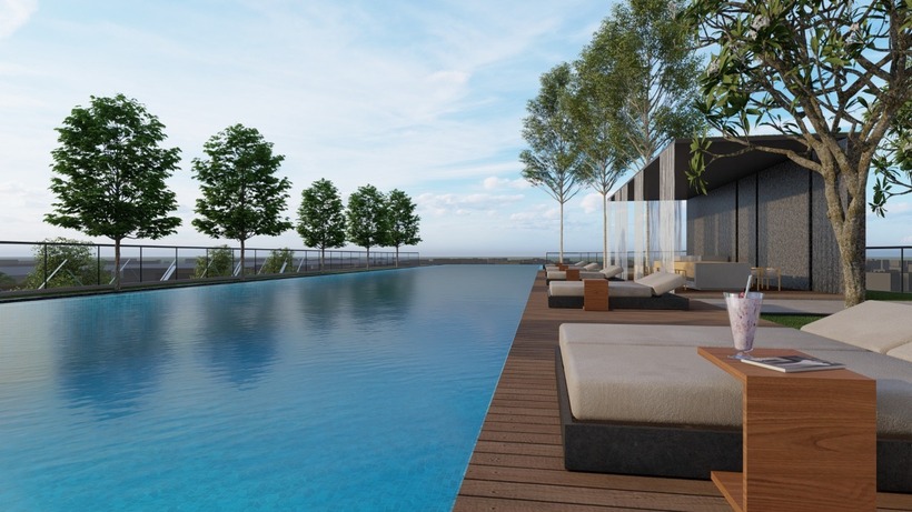 Hồ bơi vô cực mang đến phút giây thư giãn cho gia chủ