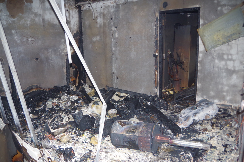 Hiện trường vụ cháy khiến 2 người tử vong ở Thái Nguyên. Ảnh: Công an tỉnh Thái Nguyên.