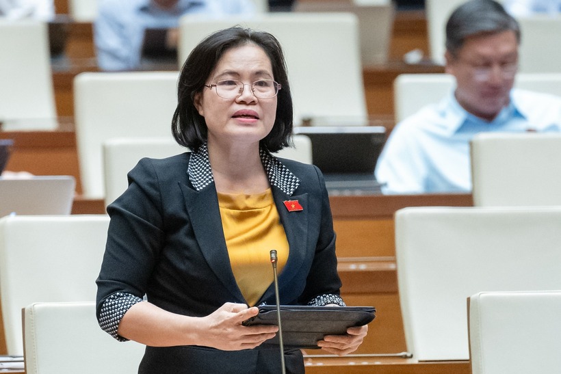 Đại biểu Nguyễn Thị Hồng Hạnh, đoàn Tp.HCM (Ảnh: Media Quốc hội).