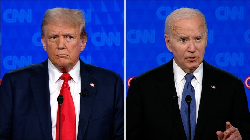 Tổng thống Joe Biden gặp vấn đề về sức khỏe khi tranh luận với đối thử Donald Trump. Ảnh: CNN