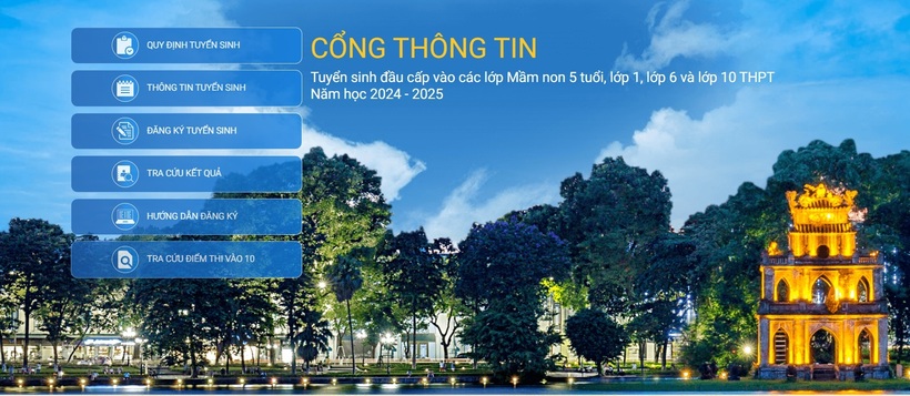 Tra cứu điểm thi trên Cổng thông tin Sở GD&ĐT Hà Nội.