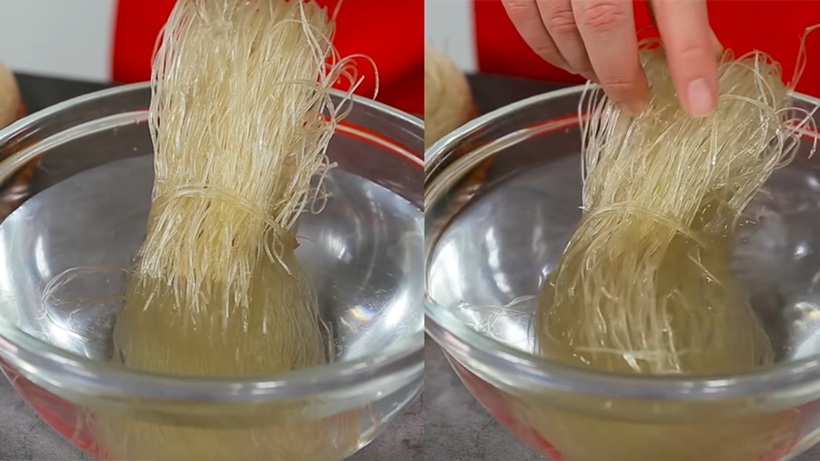 Nên ngâm miến với nước ấm.