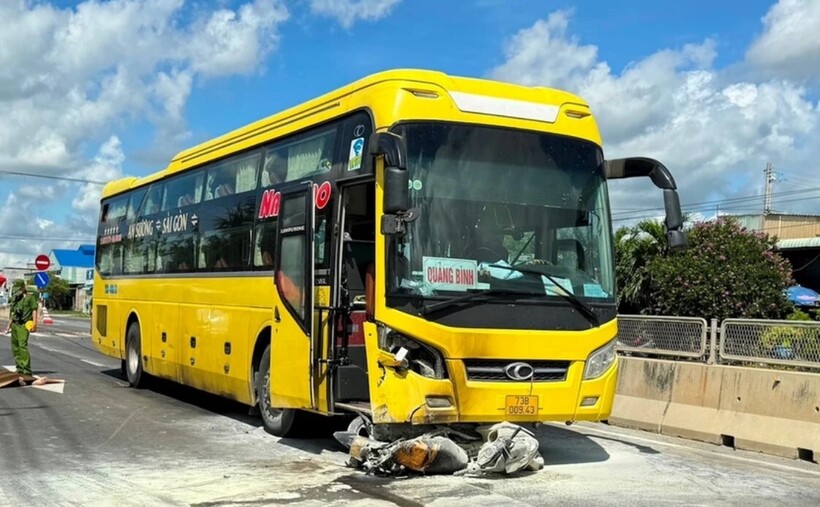 Hiện trường xảy ra vụ tai nạn. Ảnh: PLO.