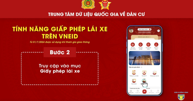 Thông tin về giấy phép lái xe trên VNeID (Ảnh: Cục CSGT).