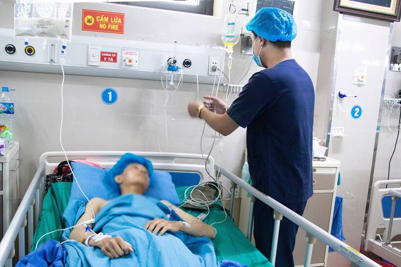 Sau 1 ngày can thiệp sức khỏe bệnh nhân đã tiến triển tốt, mạch, huyết áp ổn định. Ảnh: BVCC.