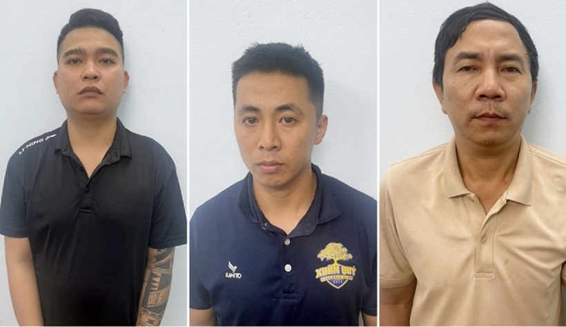 Các đối tượng Huỳnh Linh Bôn, Nguyễn Văn Phú và Phạm Ngọc Cương. Ảnh: Công an Nhân Dân