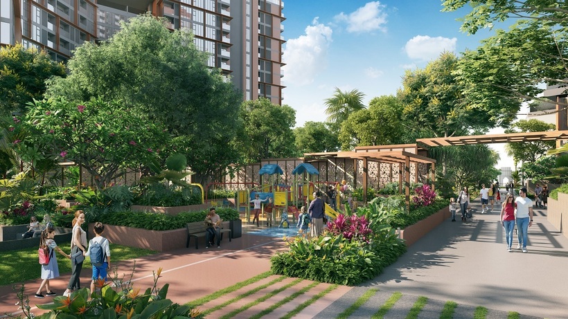 Công viên Central Park tựa ốc đảo xanh tại quần thể. Ảnh phối cảnh minh họa Sun Property