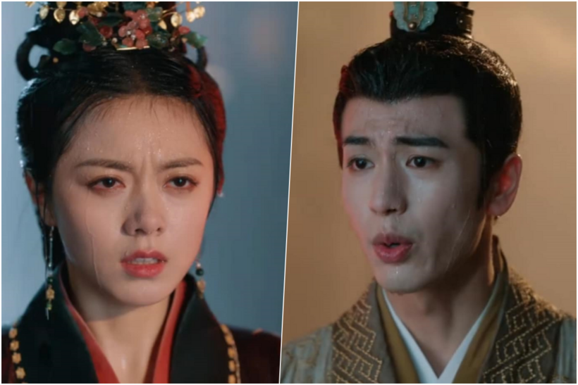 Lý Dung chạy theo Bùi Văn Tuyên, bất chấp trời đang mưa lớn.