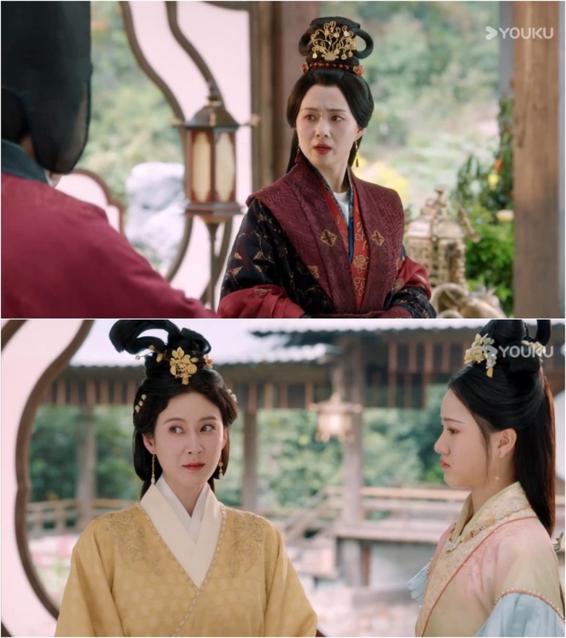 Biểu cảm của Hoàng hậu (ảnh trên) và Nhu phi khi biết kết quả cuộc thi.