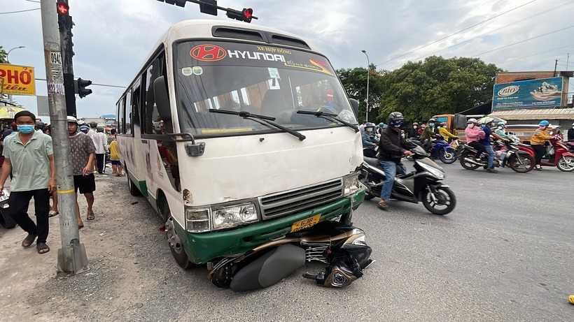 Hiện trường vụ tai nạn. Ảnh: Tiền Phong