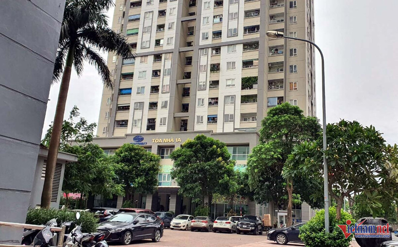 Căn hộ xảy ra vụ án thuộc tầng 14 của tòa nhà. Ảnh VietNamnet.