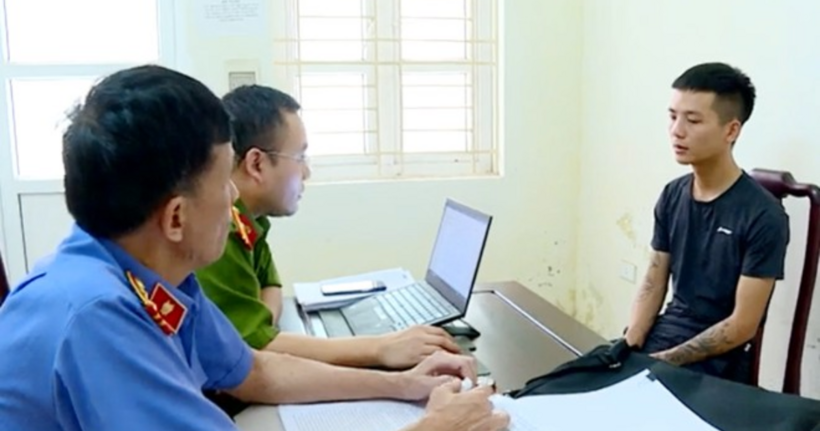 Đối tượng cầm đầu Nguyễn Đức Hùng. (Ảnh: Công an tỉnh Bắc Ninh)
