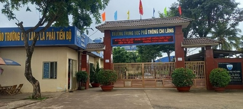 Trường THPT Chi Lăng, nơi có 19 học sinh nhập viện sau bữa ăn nhưng không đủ căn cứ kết luận là ngộ độc thực phẩm. Ảnh: Sức khỏe & Đời sống