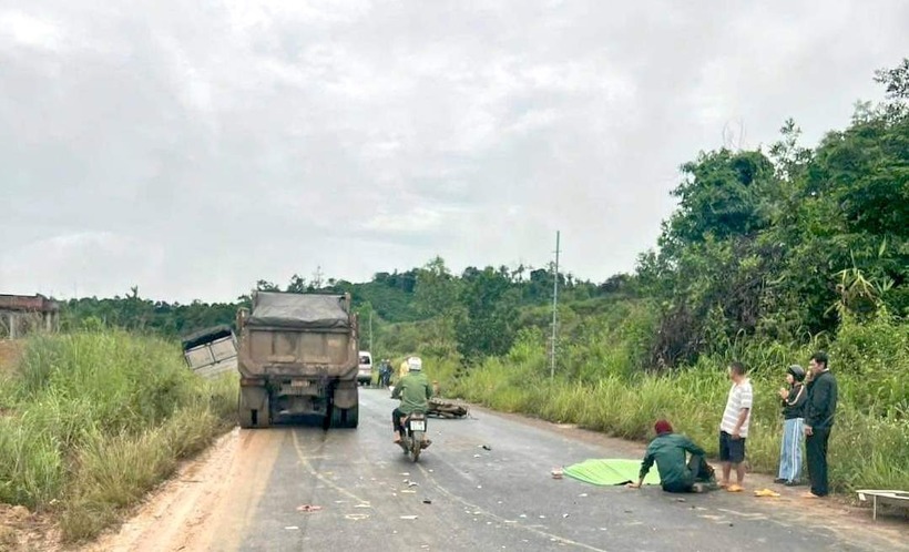 Hiện trường xảy ra vụ tai nạn. Ảnh: Báo Giao thông.