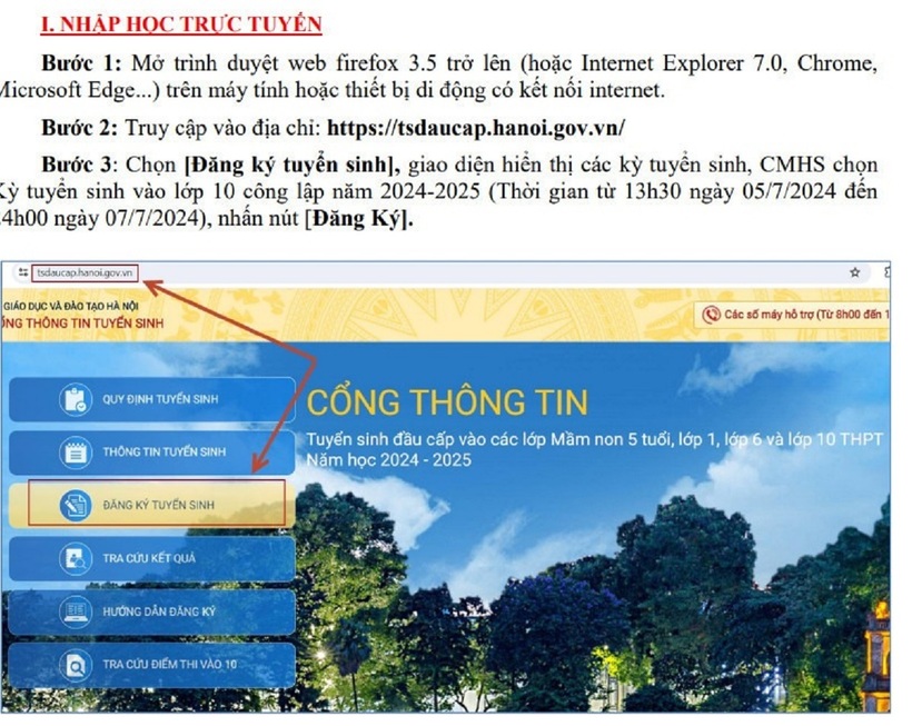 Sau khi trúng tuyển lớp 10 ở Hà Nội, học sinh sẽ nhập học từ 13h30 ngày 5/7, kết thúc vào ngày 7/7.