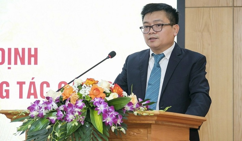Tân Thứ trưởng Công Thương Trương Thanh Hoài phát biểu sau khi nhận quyết định bổ nhiệm, ngày 28/6. (Ảnh: Moit)