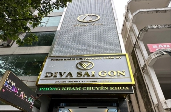Phòng khám thẩm mỹ Diva Sài Gòn nơi xảy ra sự việc. Ảnh: Thanh niên