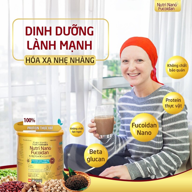 Nutri Nano Fucoidan hỗ trợ tăng cường miễn dịch và bổ sung dinh dưỡng lành mạnh cho người bệnh ung thư