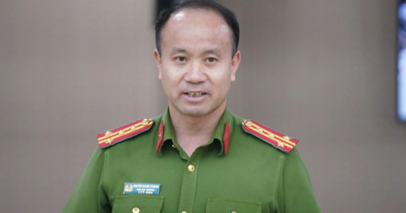 Lãnh đạo Cục C03 tại họp báo. (Ảnh: M.T)
