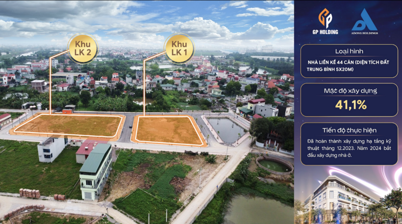 Ảnh thực tế tại dự án liền kề Á Đông Xanh