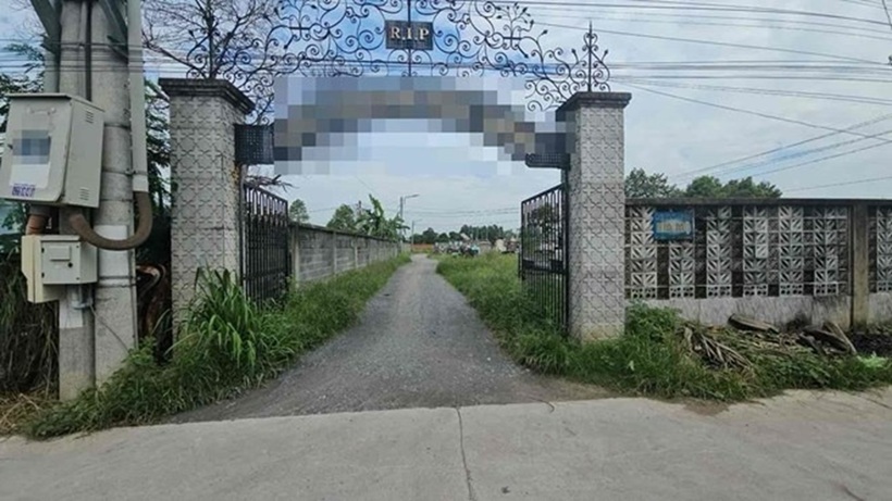 Nghĩa trang nơi nghi phạm cất giấu thuốc độc. Ảnh: Lao động