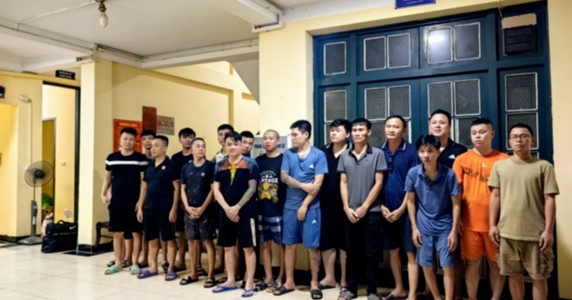 Các đối tượng trong đường dây vừa bị Công an TP.Hà Nội triệt xóa. (Ảnh: L.N)