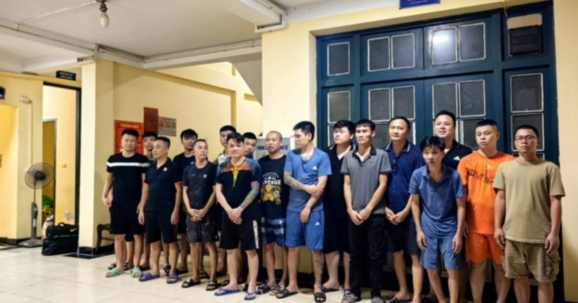 Các đối tượng trong đường dây vừa bị Công an TP.Hà Nội triệt xóa. (Ảnh: L.N)