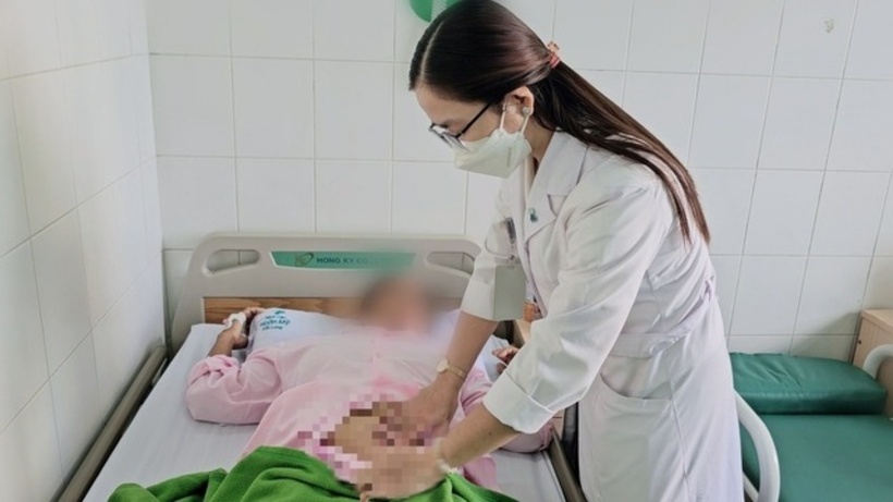 Bệnh nhân được xuất viện sau 5 ngày điều trị. Ảnh: Người Lao Động