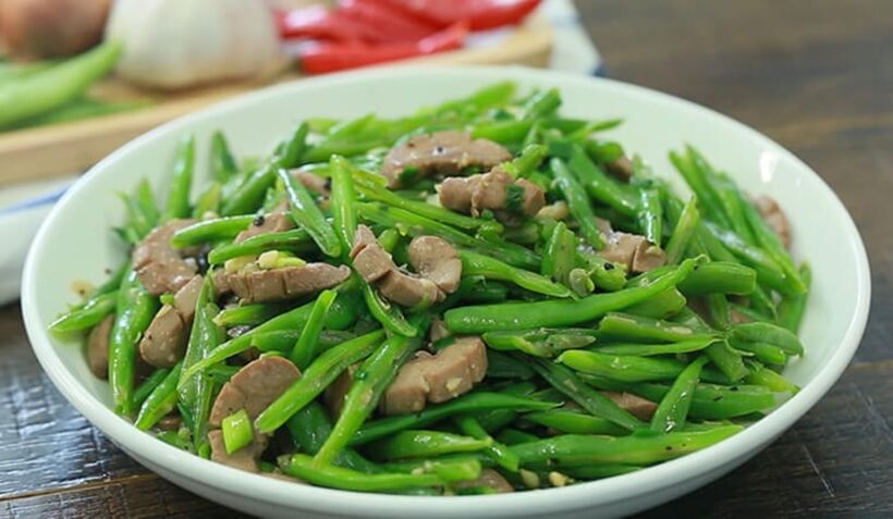 Thịt lợn xào đậu que là món ăn ngon, dễ làm, giàu dinh dưỡng. Ảnh minh họa