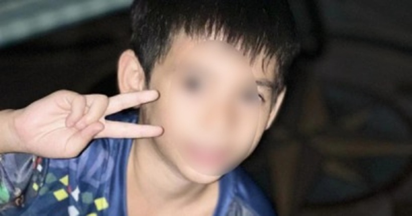 Bé A. về nhà sau 1 tháng biệt tích. Ảnh: Thanh Niên