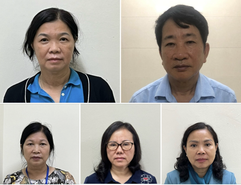 Các bị can trong vụ án. (Ảnh: Bộ Công an)