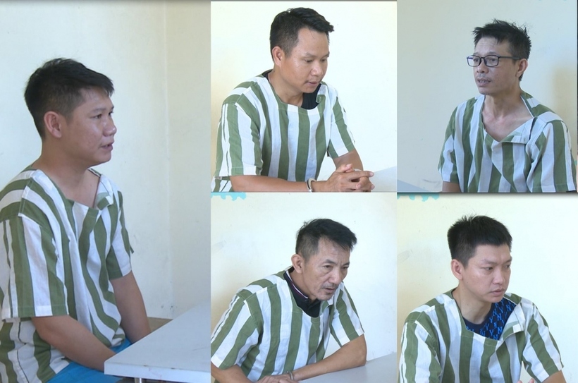 5 đối tượng tại Cơ quan điều tra. Ảnh: VOV.