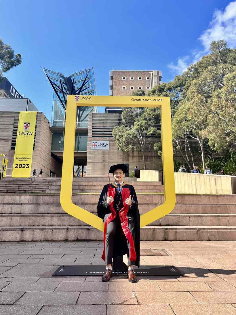 Thái Mai Thành nhận bằng Tiến sĩ chuyên ngành Kỹ thuật Y sinh tại Đại học New South Wales (UNSW), Úc