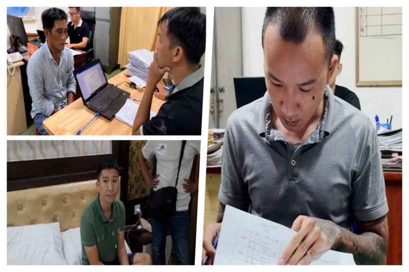 Các đối tượng liên quan đến 2 đường dây cá độ bóng đá công an vừa triệt phá. Ảnh: Công an Nhân dân/Dân trí