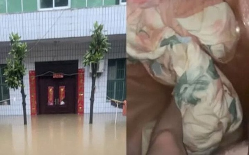 Ngủ mơ thấy bồng bềnh như đang bay, cô gái tỉnh giấc phát hiện nước lũ ngập căn nhà.