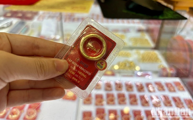 Giá vàng nhẫn giảm mạnh. Ảnh minh họa